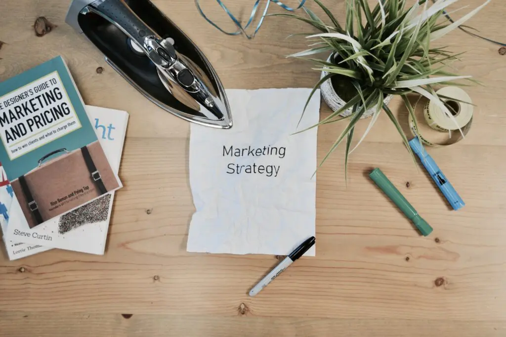 A White Sheet of Paper With Marketing Strategy